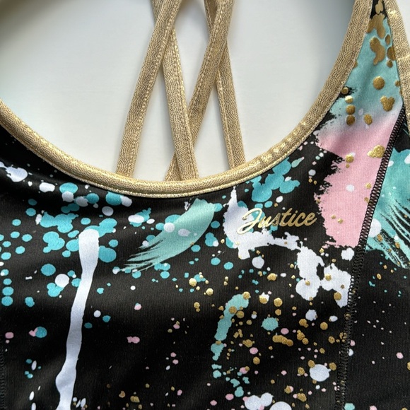 JUSTICE. Girls Metallic Reversible Athletic Sports Bra. Size XL. 16/18. - Picture 5 of 9